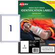 Avery Heavy Duty ID Label J4776 White Inkjet 199.6x289.1mm 1 Label Per Sheet 10 Sheets